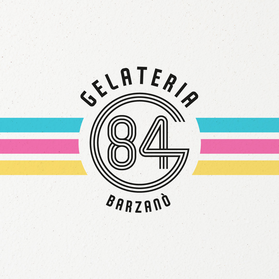 Gelateria 84, branding e interior design