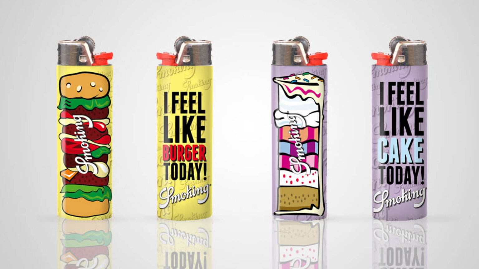 work BIC, grafiche e illustrazioni per accendini