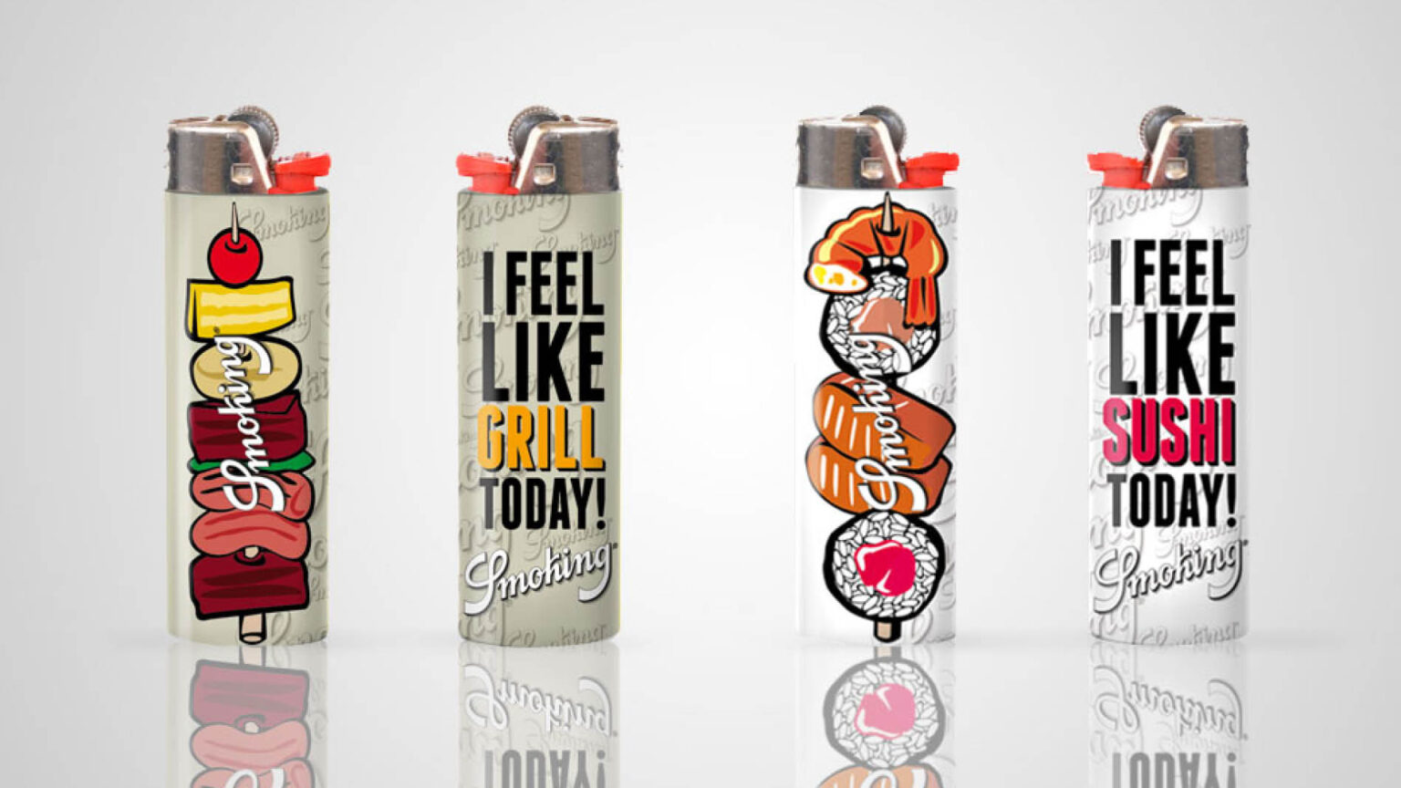 work BIC, grafiche e illustrazioni per accendini