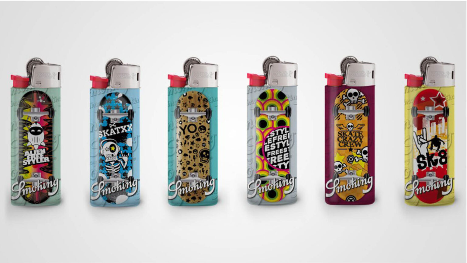 work BIC, grafiche e illustrazioni per accendini