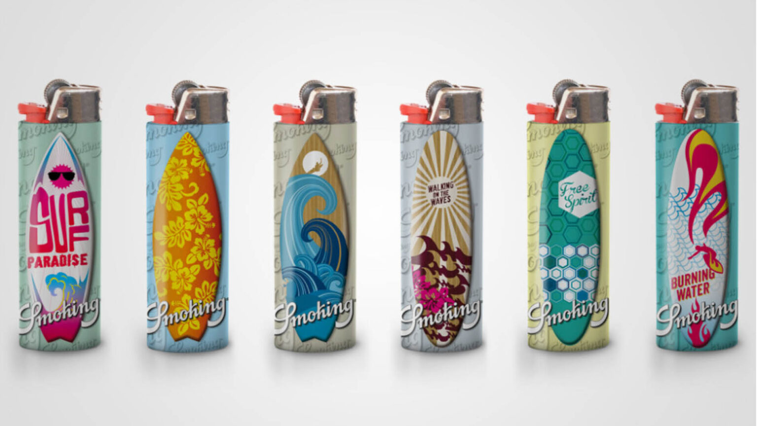 work BIC, grafiche e illustrazioni per accendini