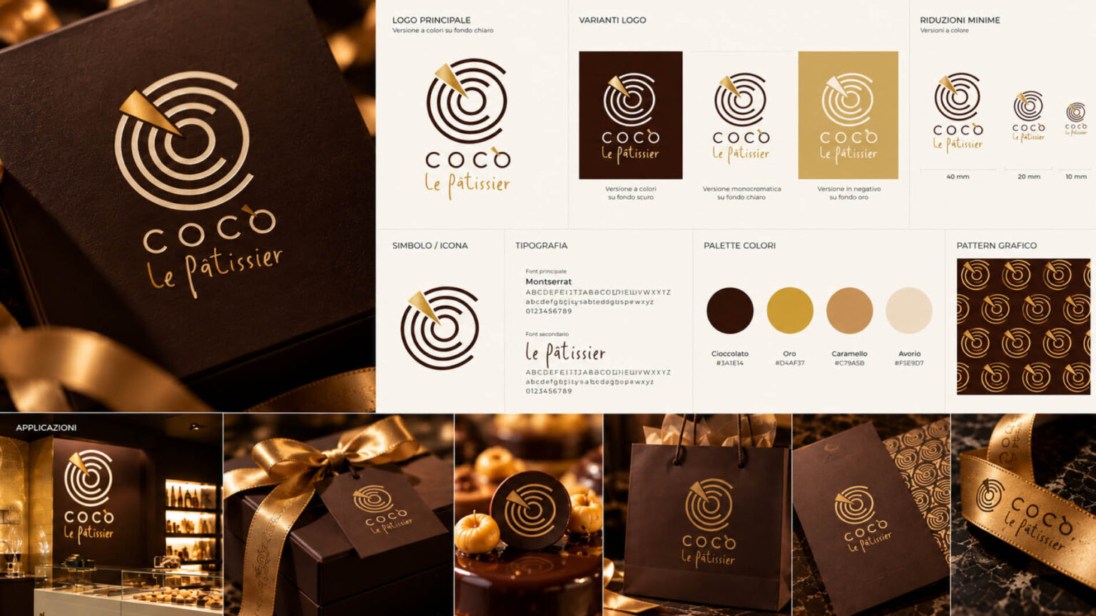 work Cocò Le pâtissier, identità visiva e packaging
