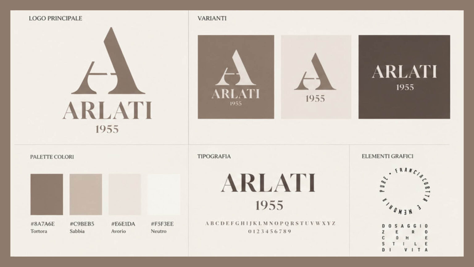 work Arlati 1955, identità visiva e packaging