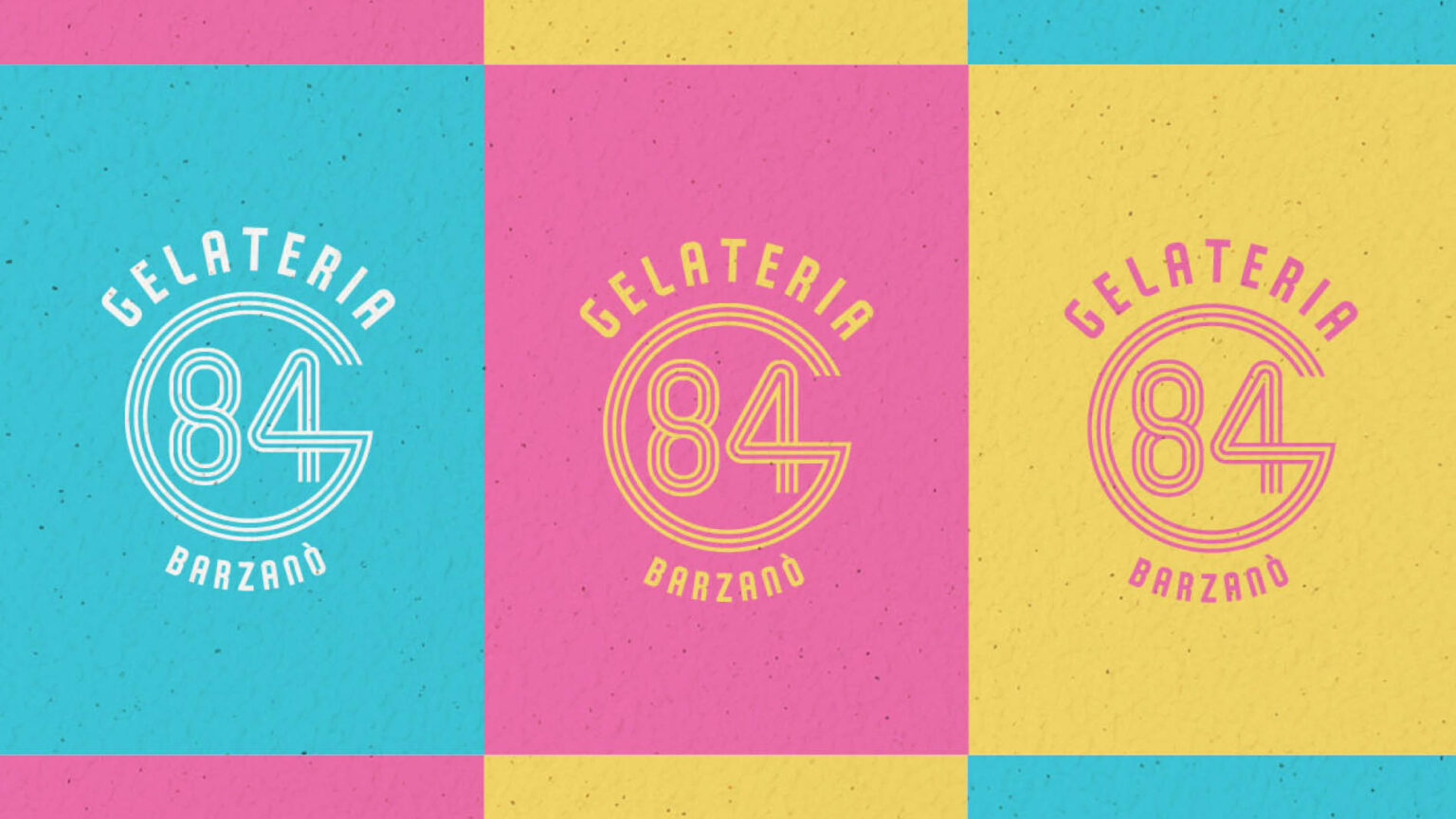 work Gelateria 84, branding e interior design