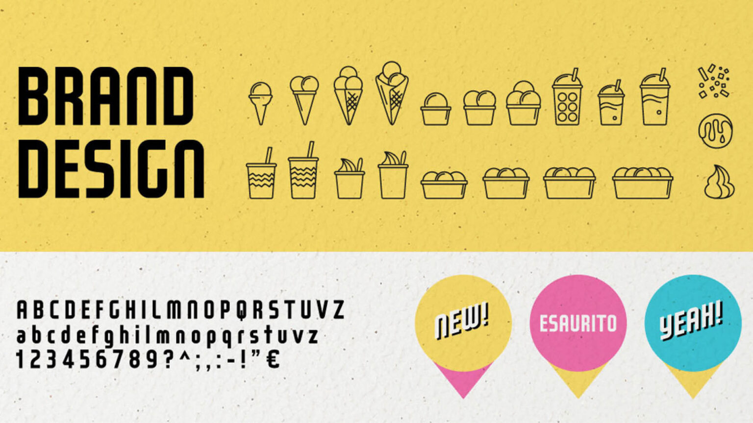 work Gelateria 84, branding e interior design